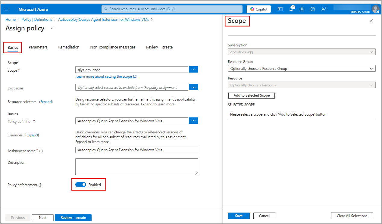 Assign Cloud Agent Deployment policy.