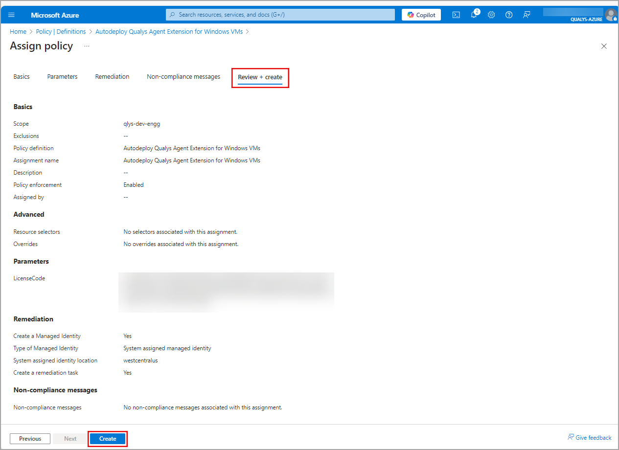 Review and Confirm Cloud Agent Deployment policy.