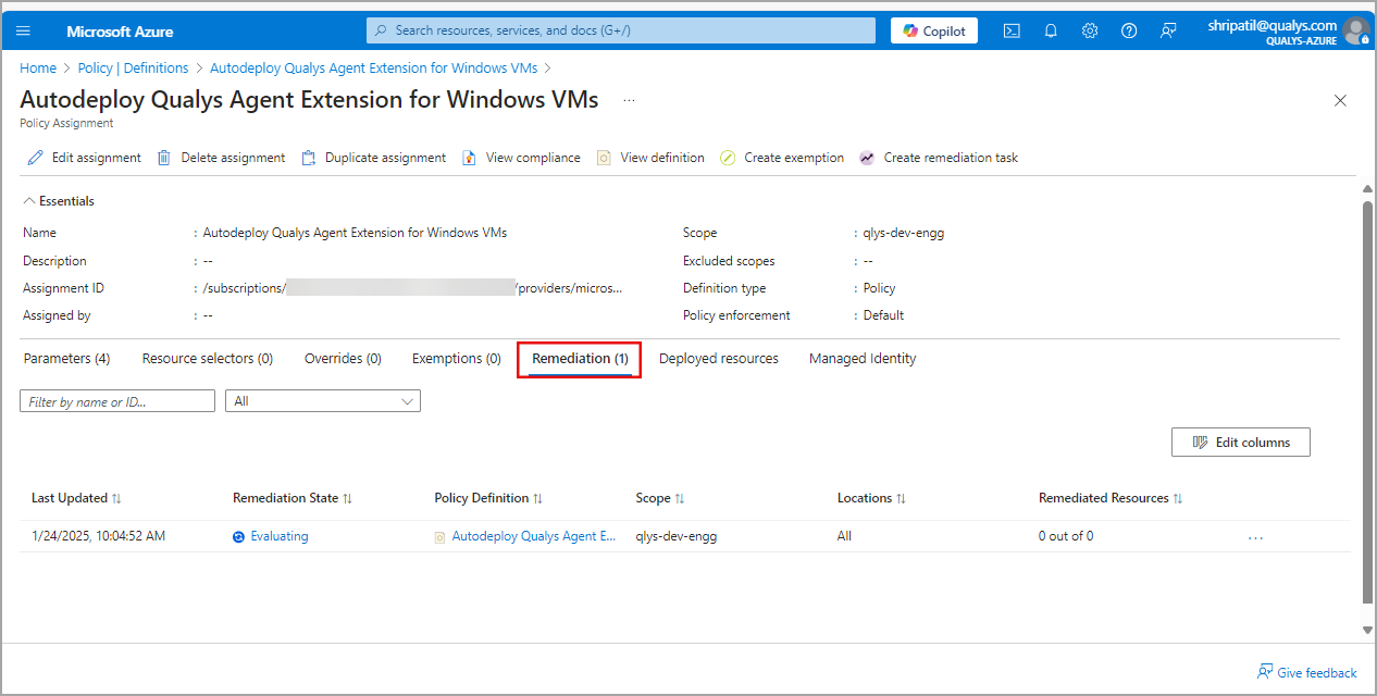 Deployment policy remediation state.