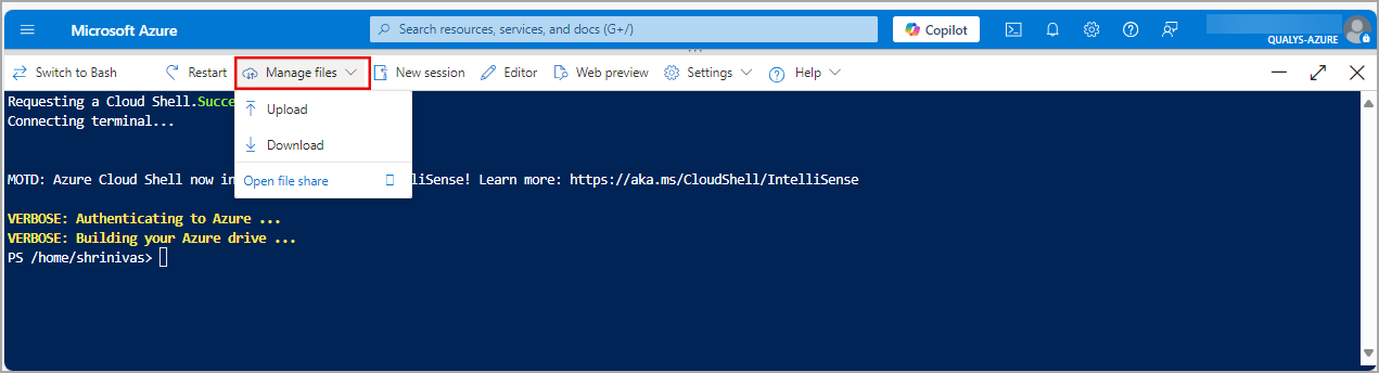 Upload custom policy script for deployment policy.