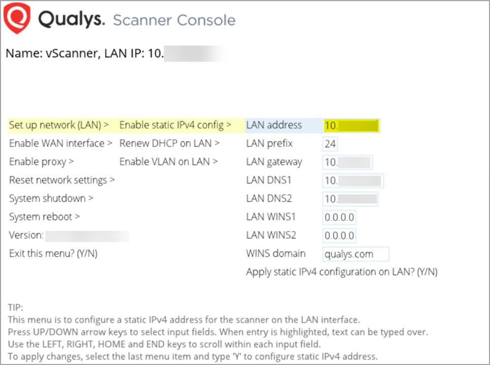 Configure Static IP Address.