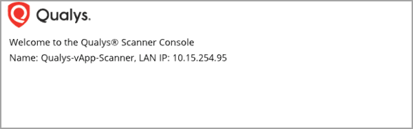 Qualys Scanner Console with friendly name and IP