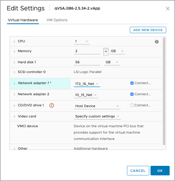 Edit Hardware Settings