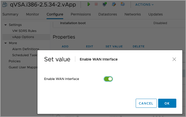Enable WAN interface