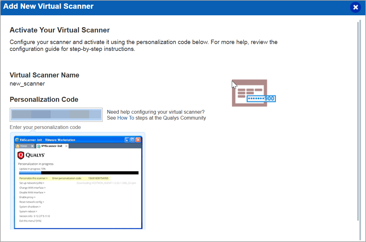 Copy the personalization code