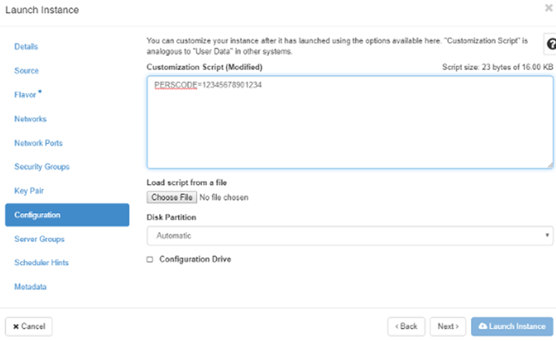 Security Group Configuration