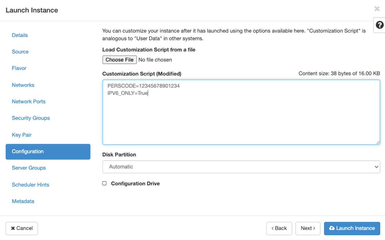 IPVV6 config 