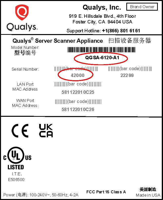 Appliance sticker for 6120. 