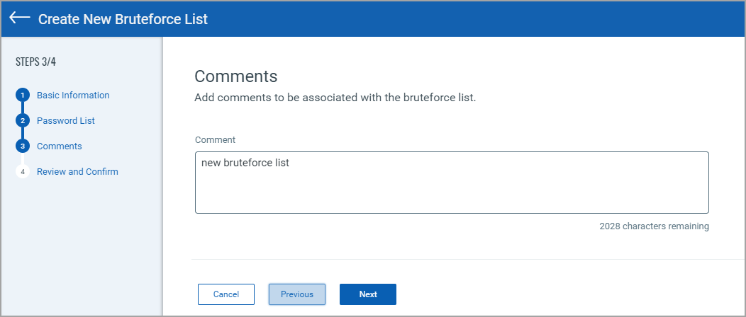 new bruteforce list - comments 