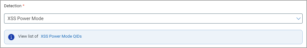 detection scope XSS Power Mode