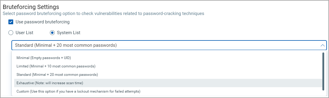 password bruteforcing System List