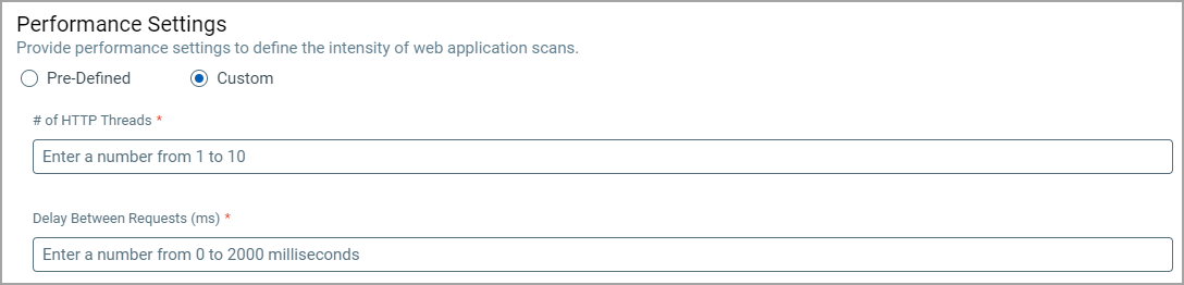 custom performance setting