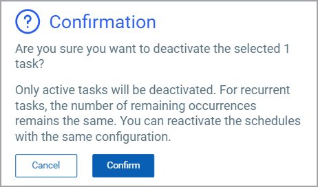 deactivate confirmation