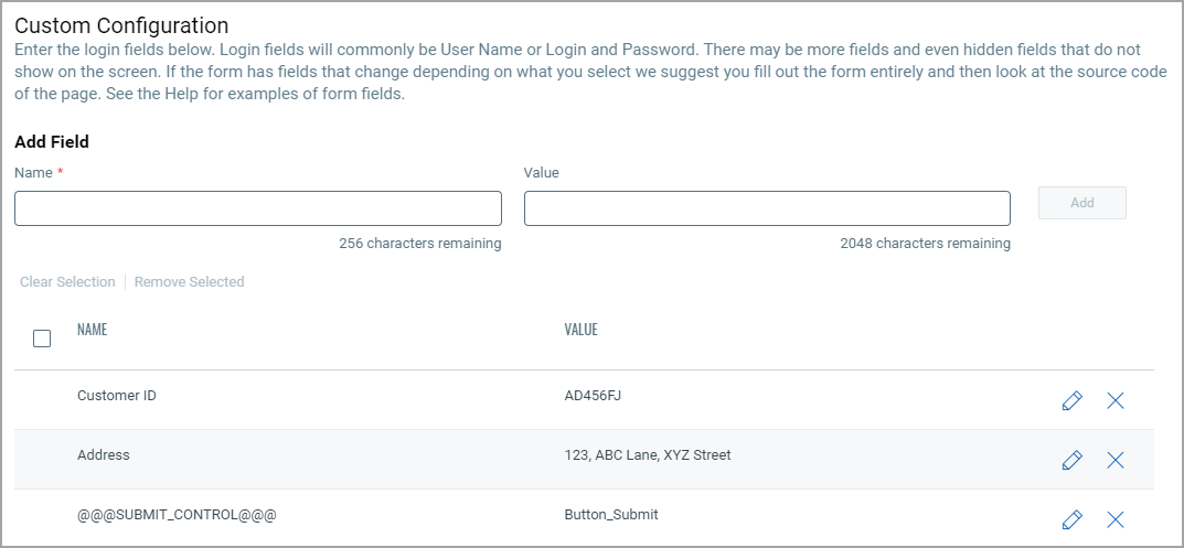 Form example with submit button.