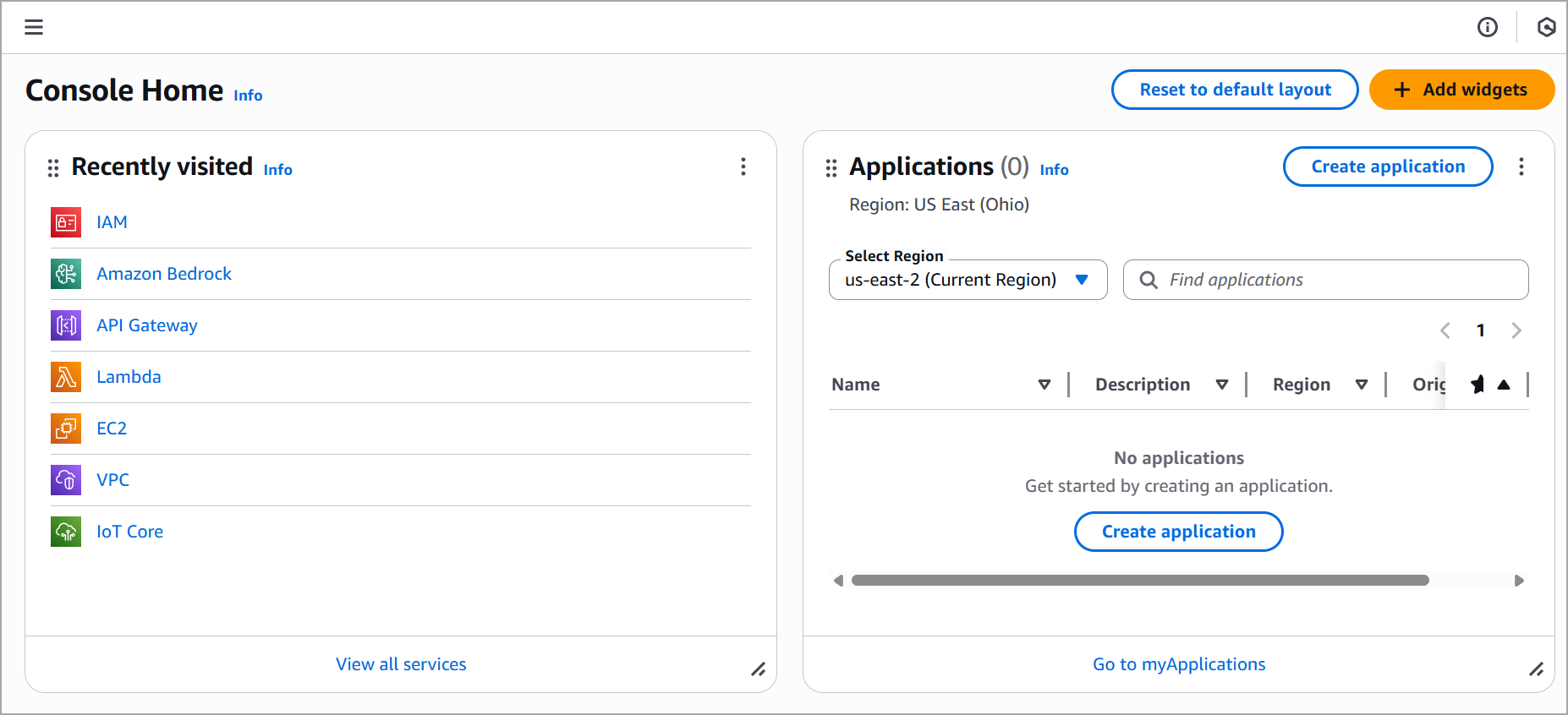 AWS Management Console.