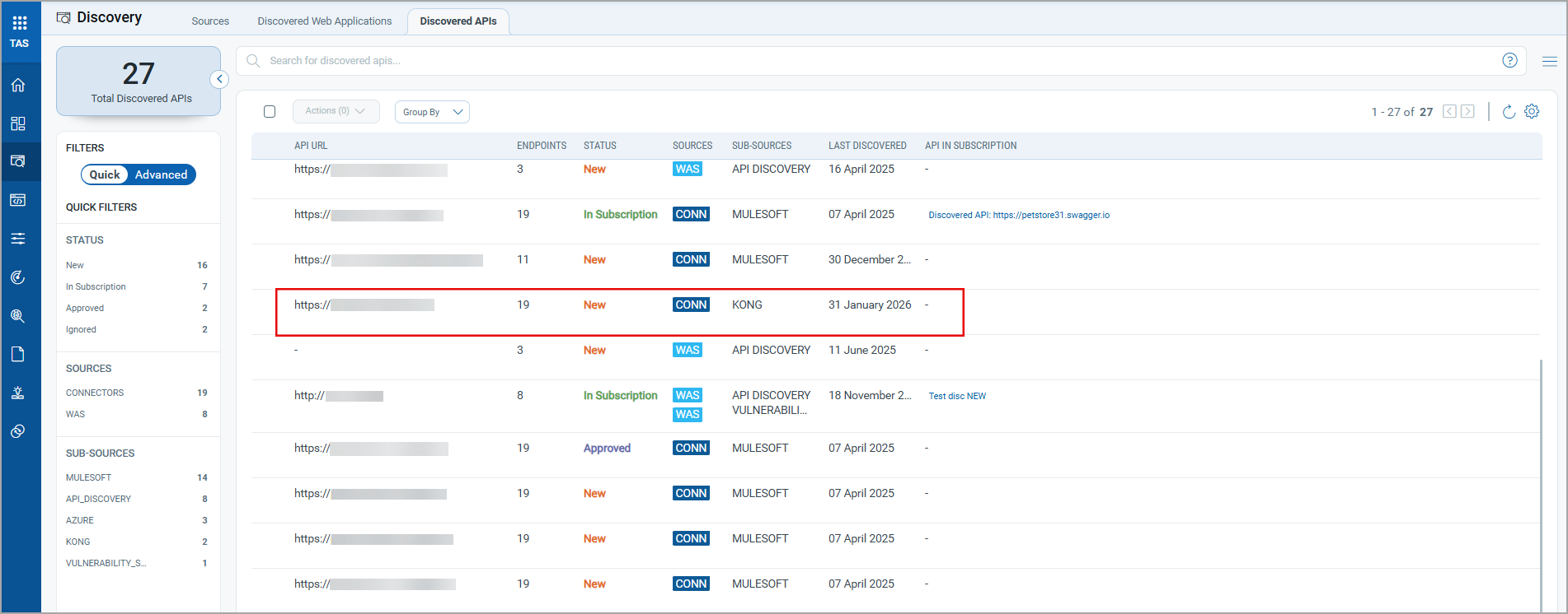 Discovered KONG API connector.
