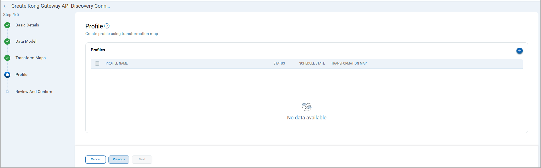 profile configuration.
