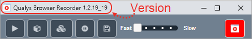 Qualys Browser Recorder Version.