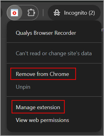 Manage Extensions.
