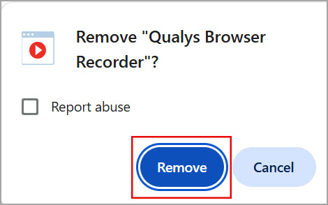 Remove Qualys Browser Recorder.