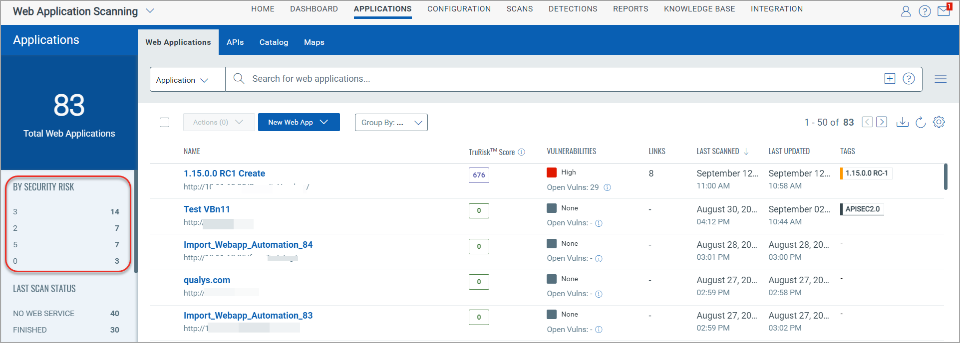 Severity Filter renamed to Security Risk.