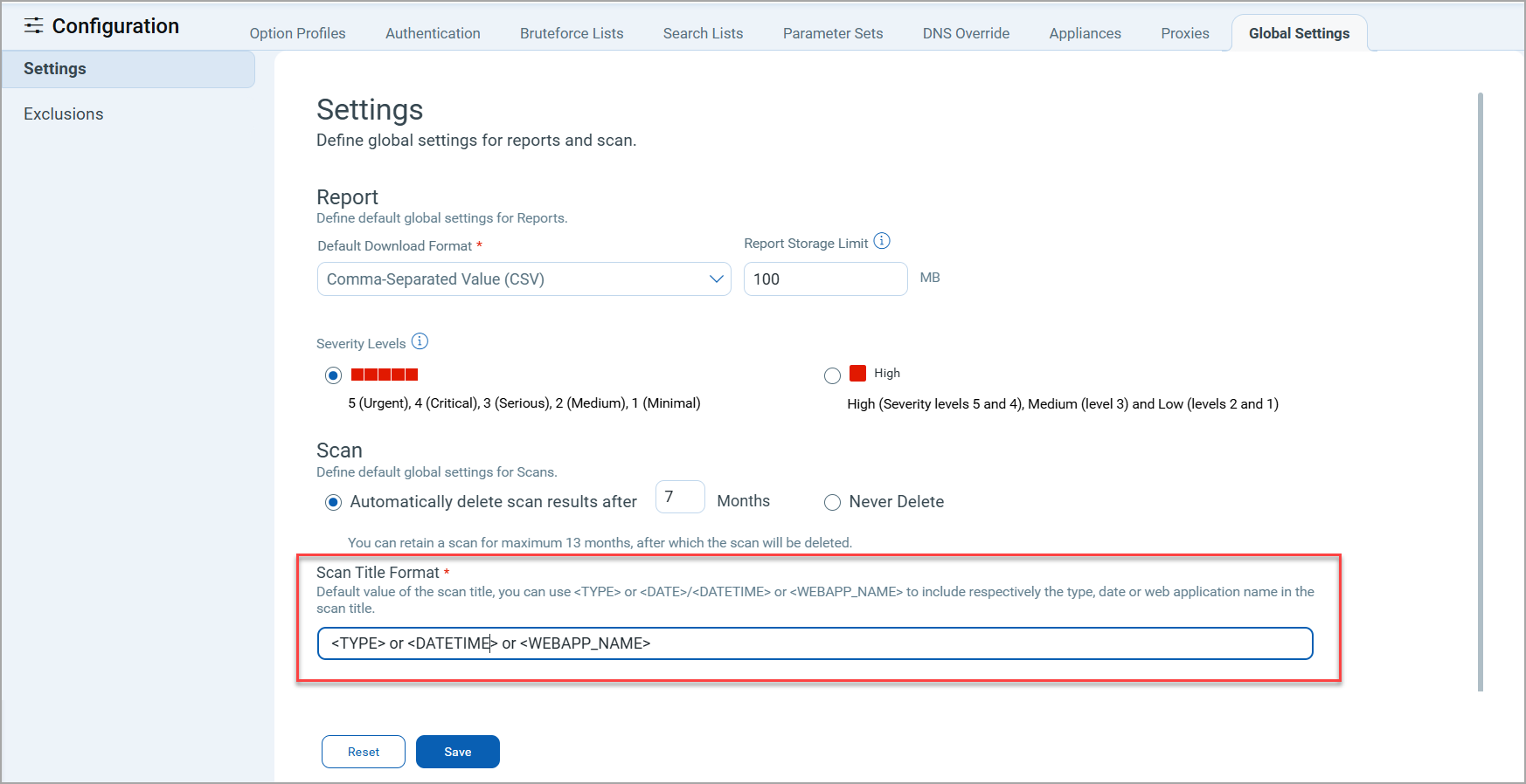 enhanced scan title format.