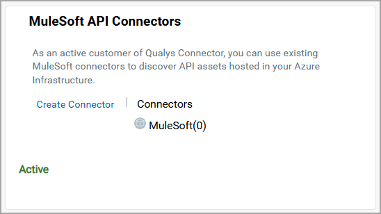 MuleSoft API Connectors in Discovery tab.
