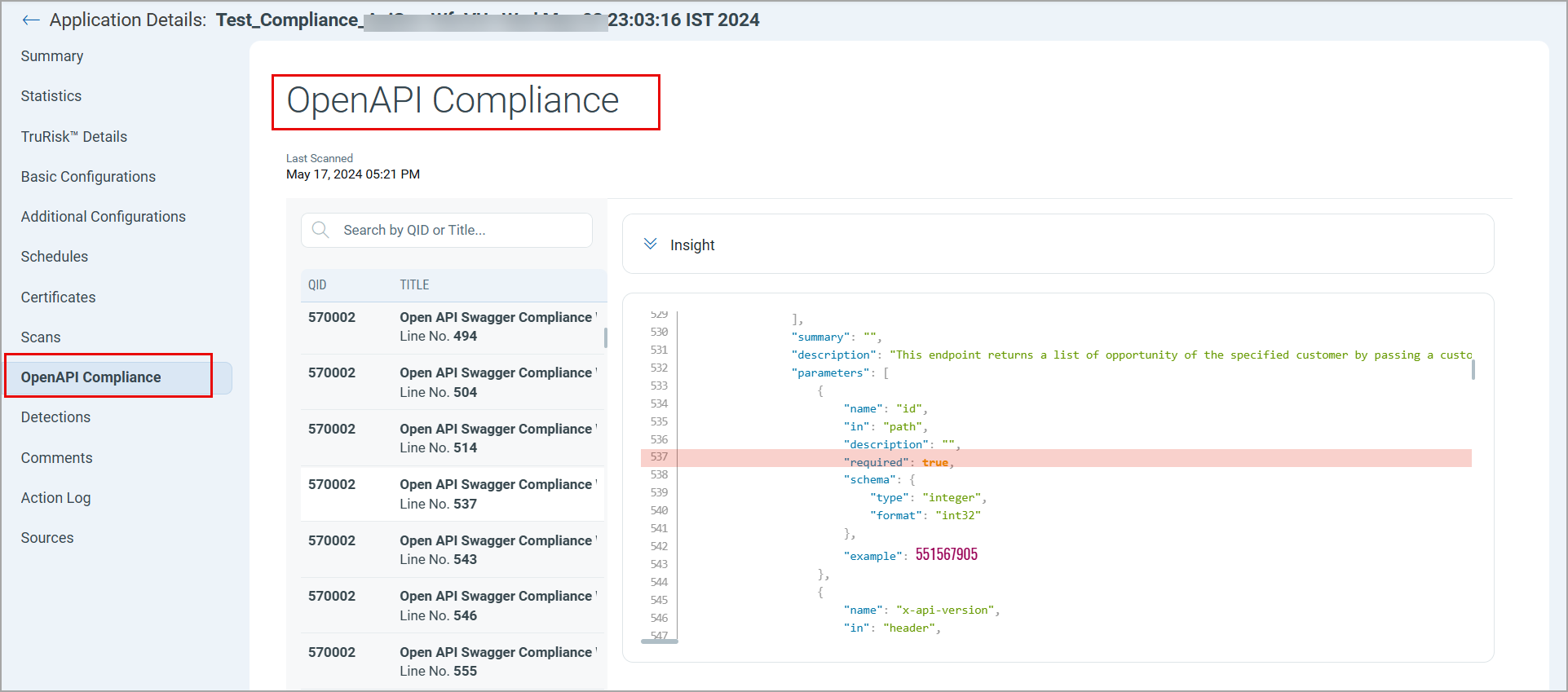 API Compliance renamed to OpenAPI Compliance.