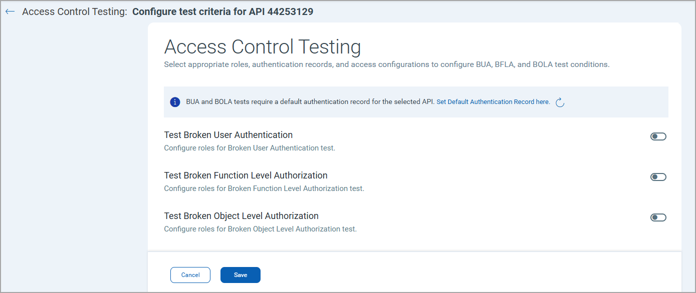 Access Control Testing for API