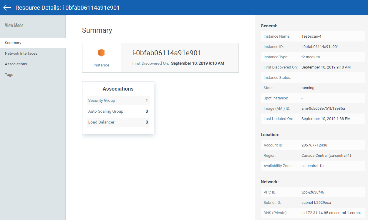 View Mode information for resources that exist only in CloudView.