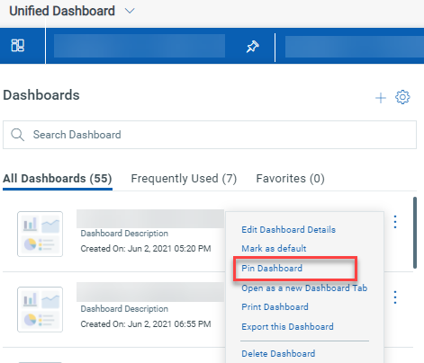 Pin Dashboard