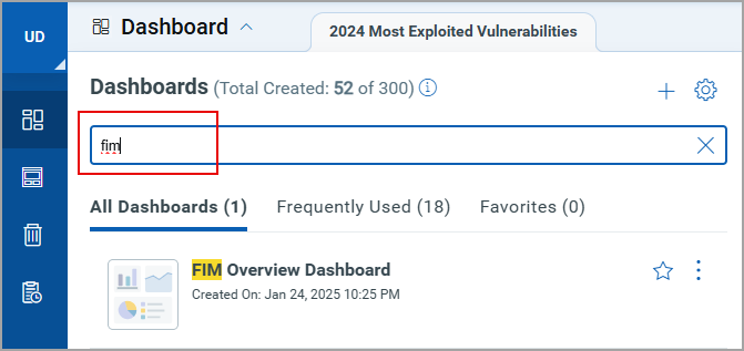 Create template from this Dashboard window