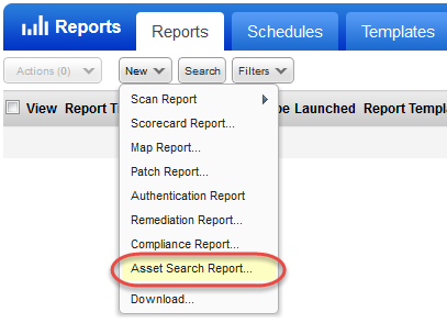 Asset search report