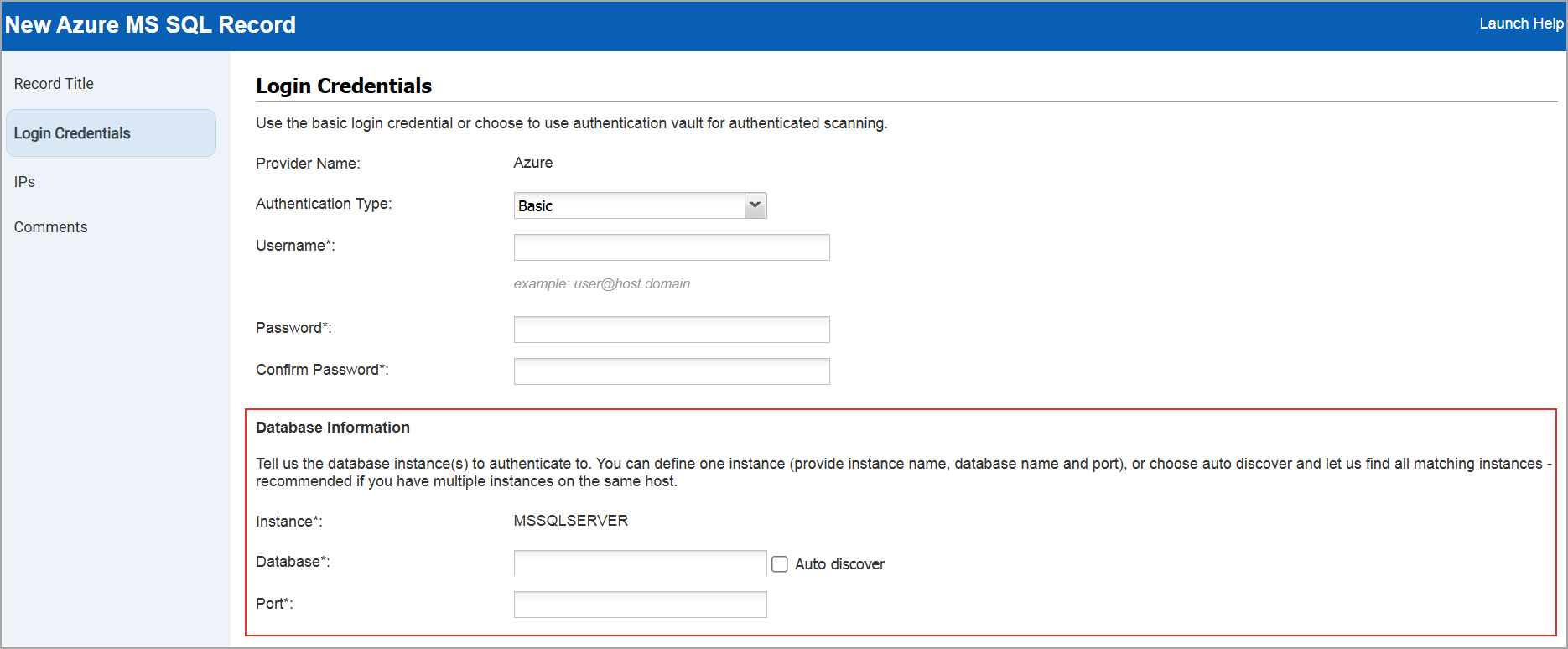 Database Information