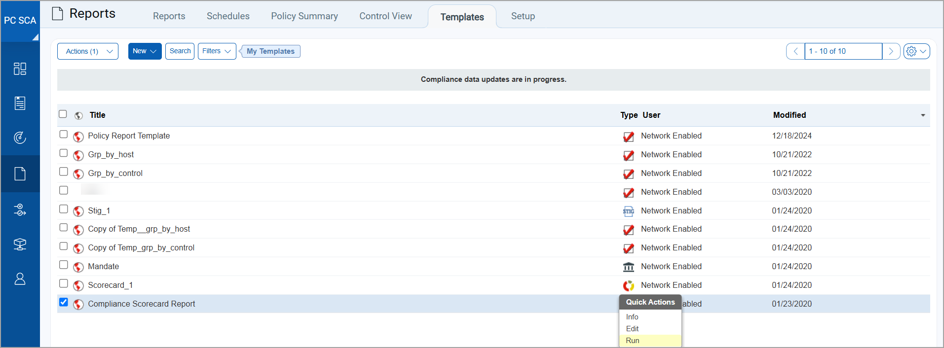 Tell me about Compliance Scorecard Reports