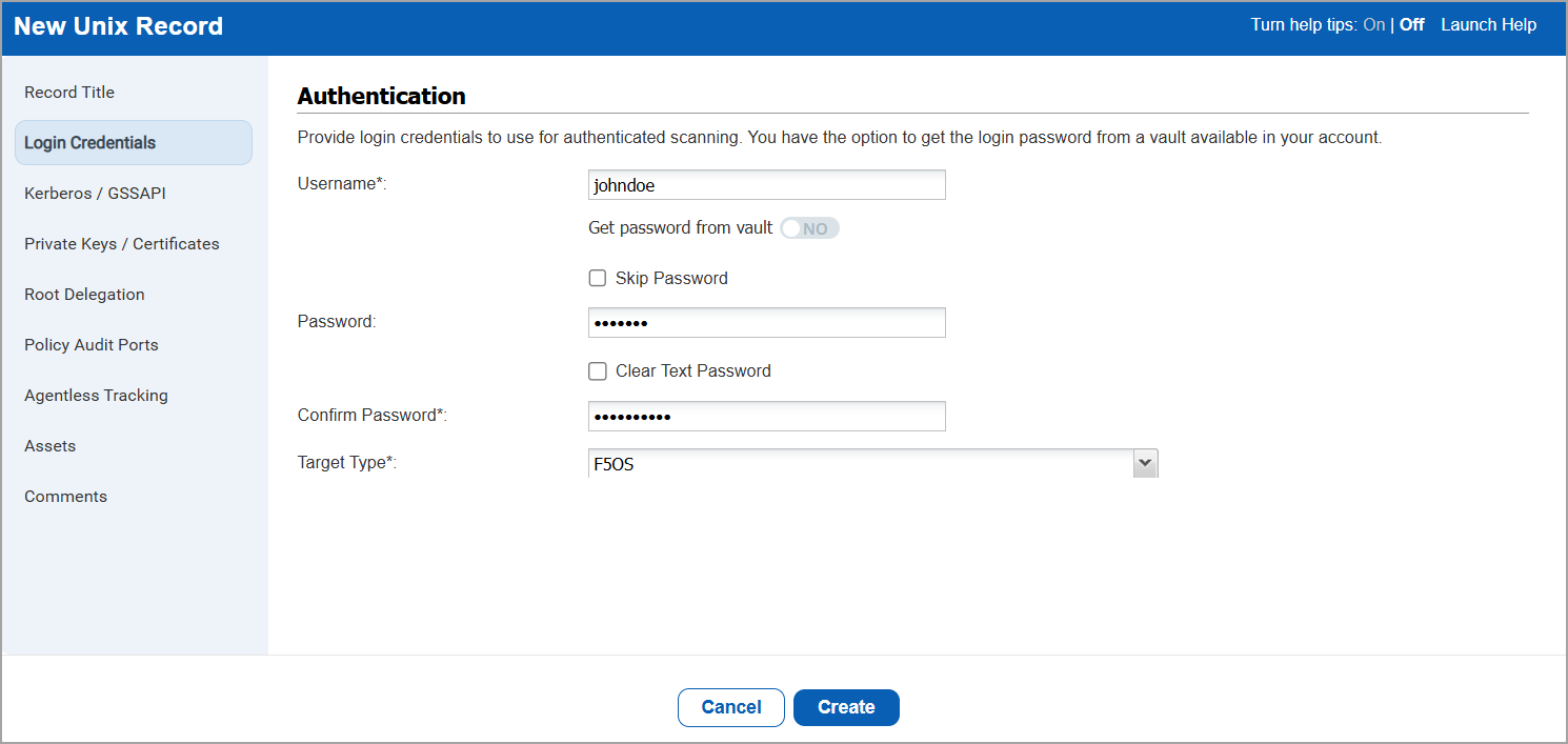 Scan User Account Minimum Privilege level for Scan User Account to Scan F5OS