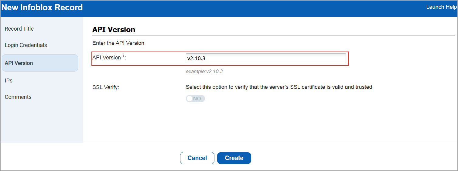 API version