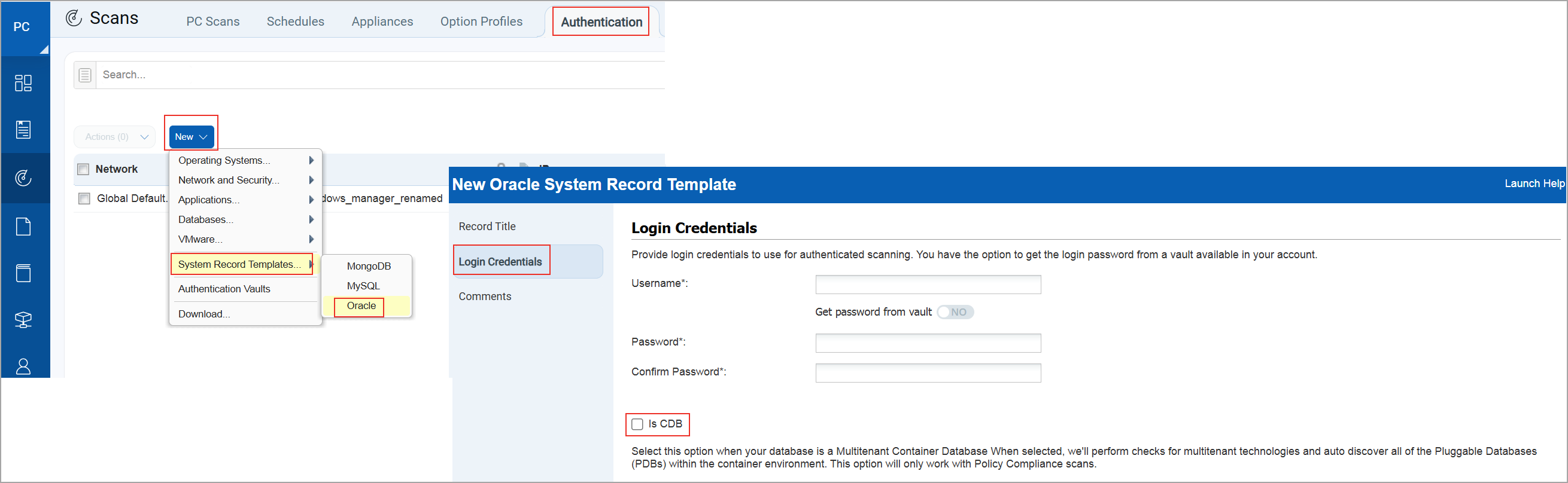 New Oracle System Record Template