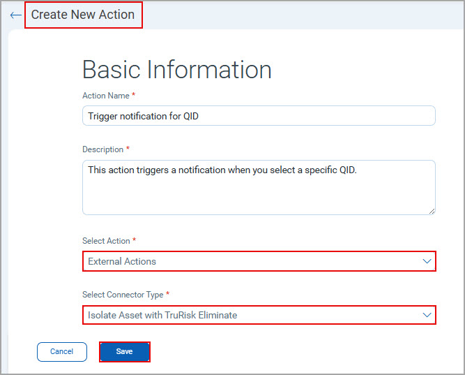 Create a New Action from Actions