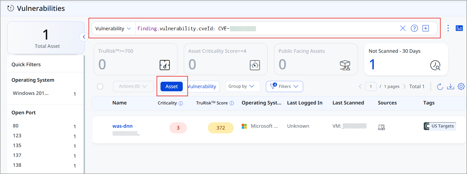 search for vulnerabilities using CVE IDs 