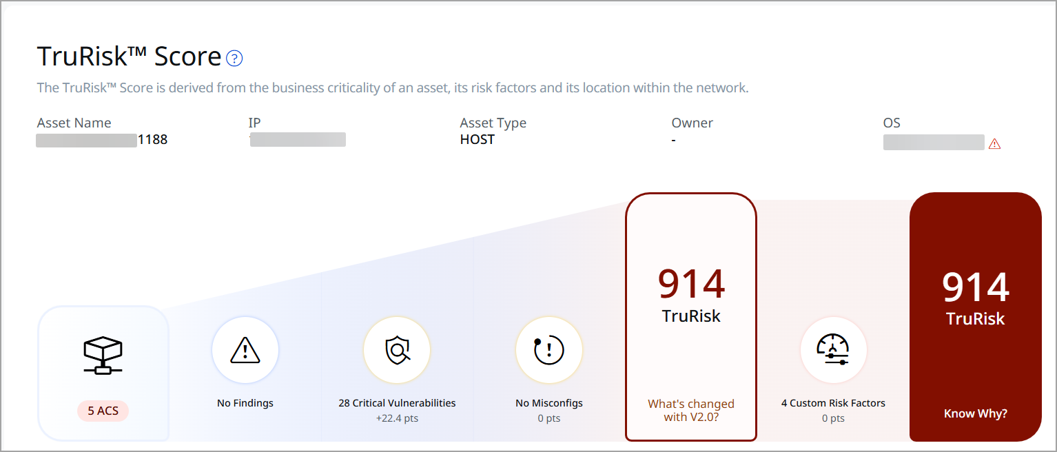 trurisk details gives idea of vulnerability