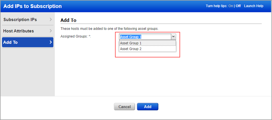 Add IPs to Subscription workflow for sub-users with individual groups