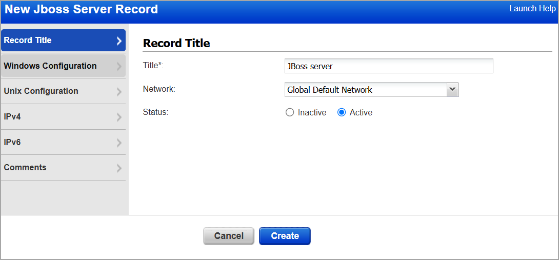 Record title tab