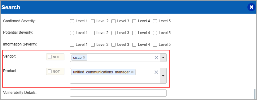 search for cucm qids by choosing vendor cisco and product unified communications manager