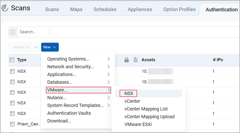 Create new record by selecting DataStax.