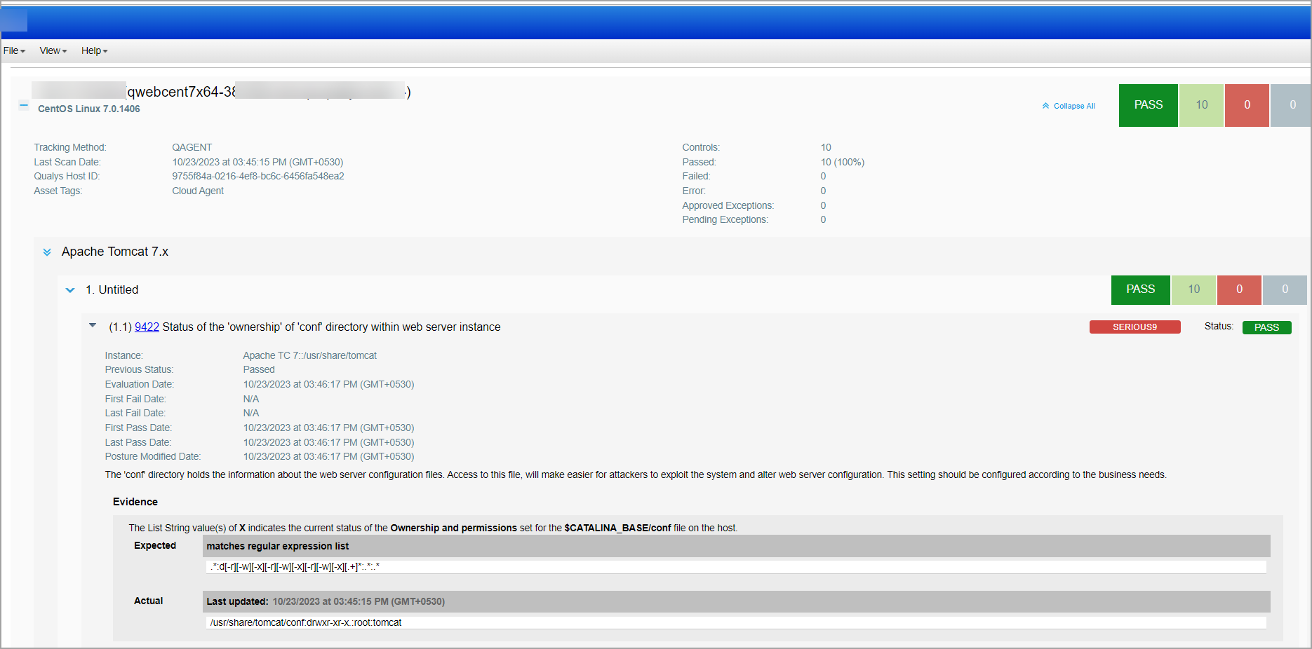 sample middleware assessment report