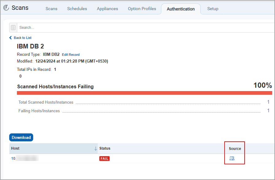 Scanning and Reporting by DNS name ( PC /SCA)