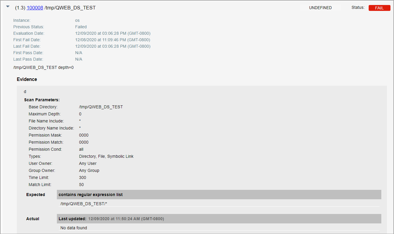 Unix Directory Search UDC, Agent Results