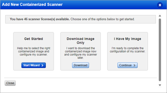 Add new containerized scanner window