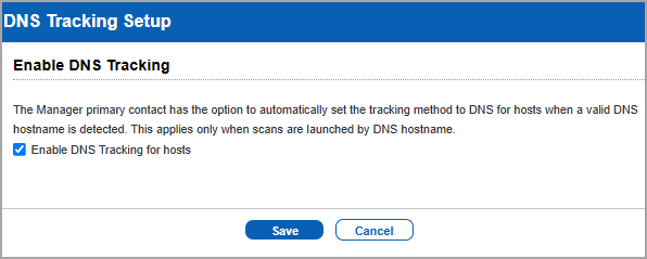 Enable DNS Tracking Setup